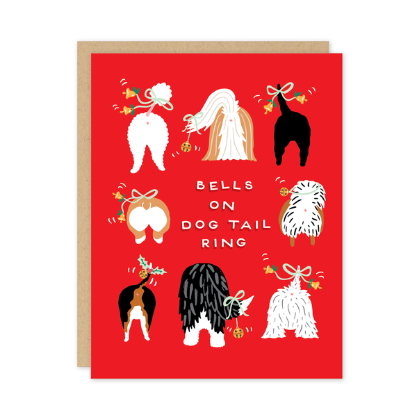 Bells on Dog Tail Ring Card