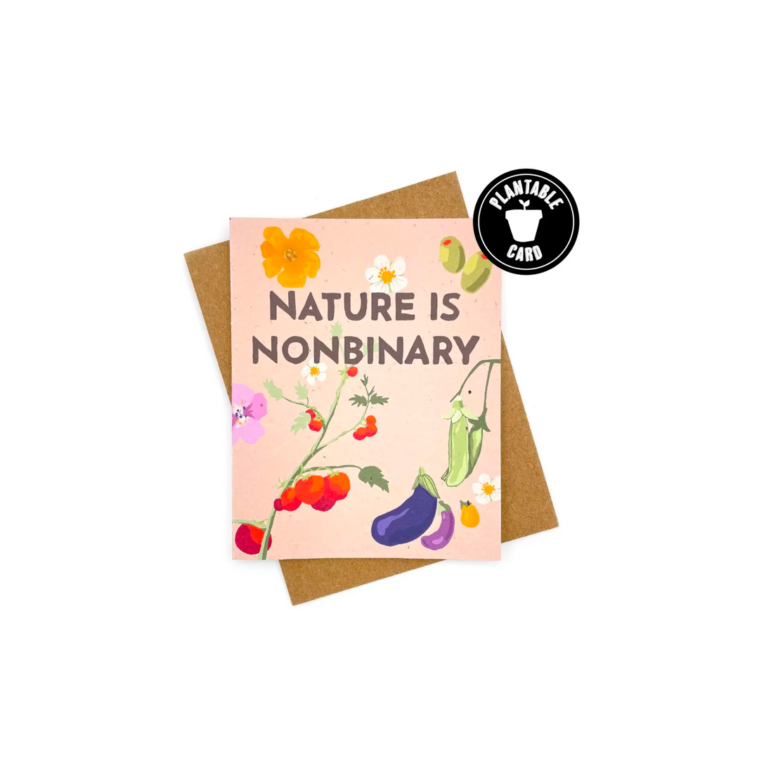 Nature is Nonbinary Plantable Card