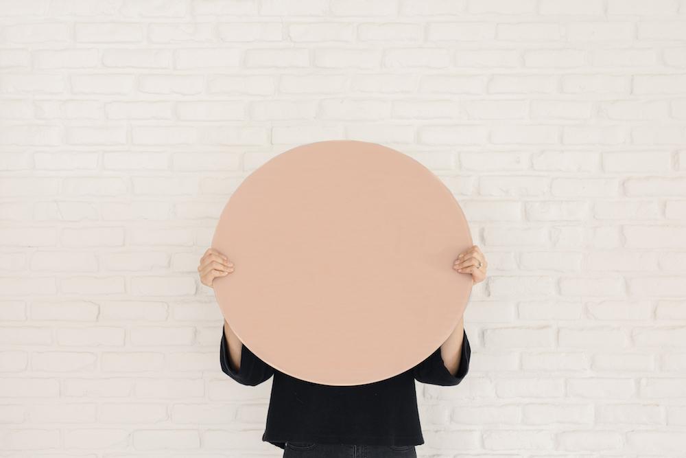 Round Glass Magnetic Dry Erase Board 25"