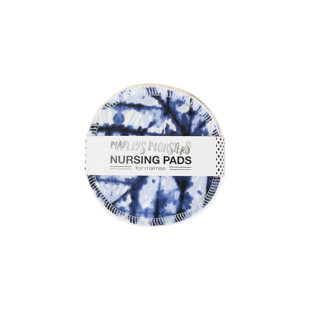 Reusable Nursing Pads - Navy Shibori
