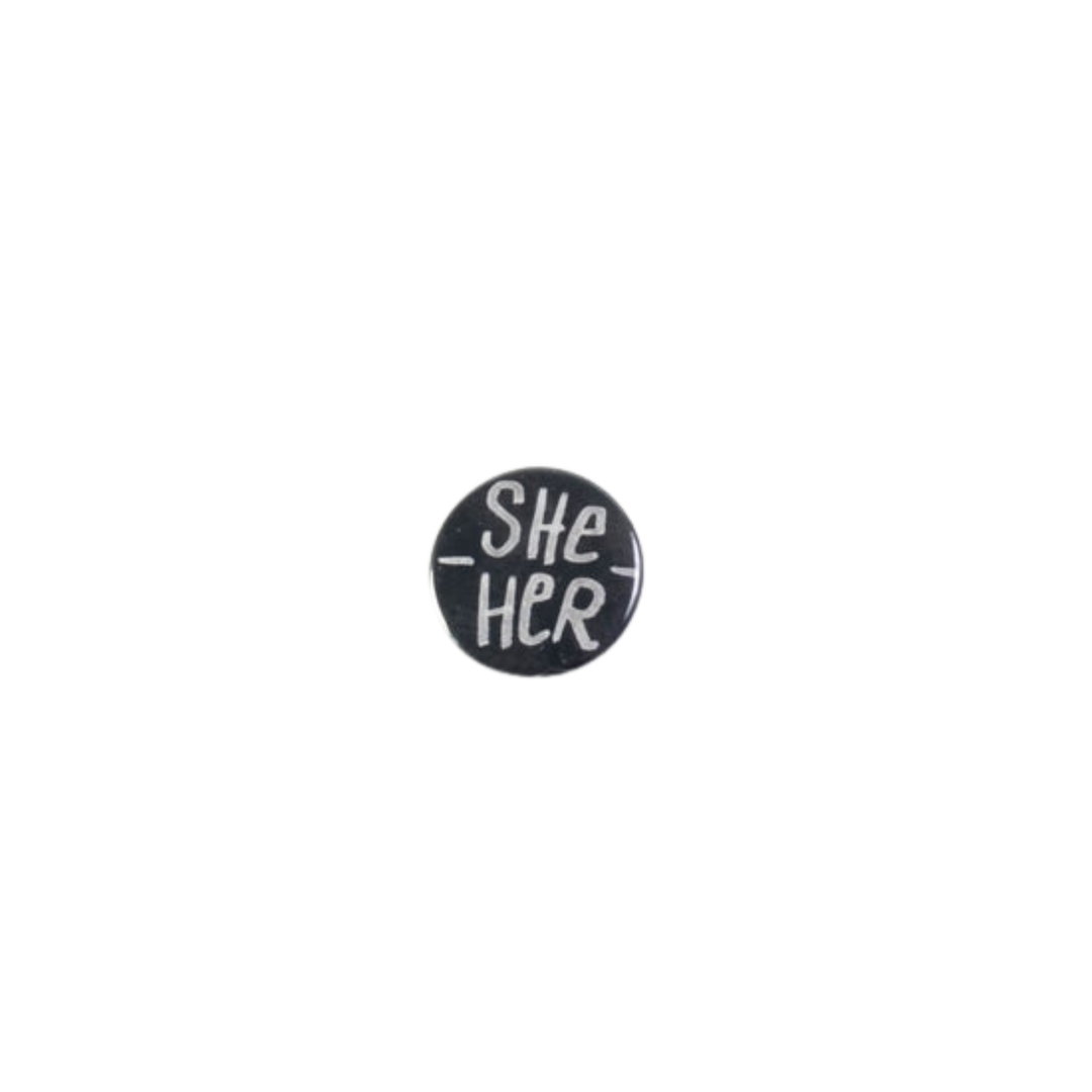 She/Her Pronoun Button