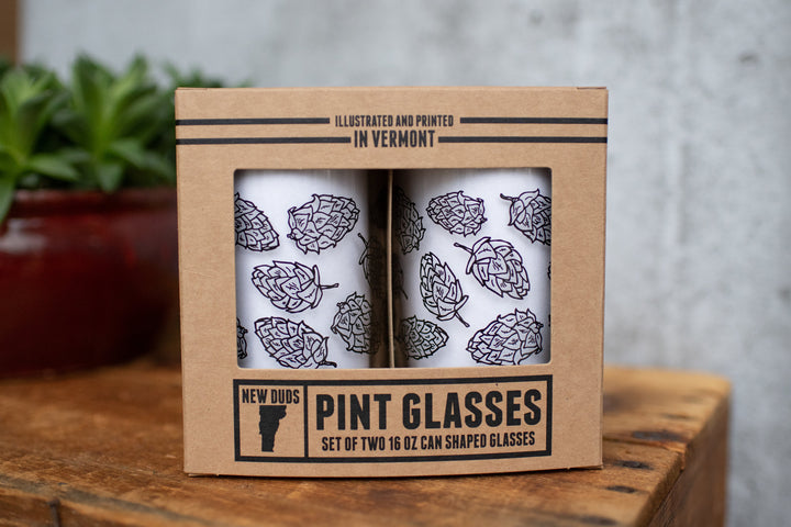 Set of Two 16 Oz Can Shaped Glasses