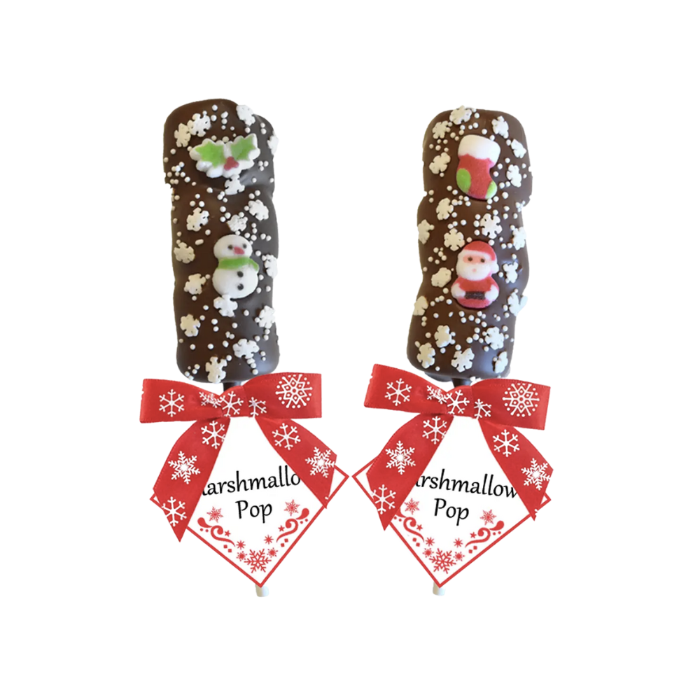 Holiday Chocolate Covered Marshmallow Pop