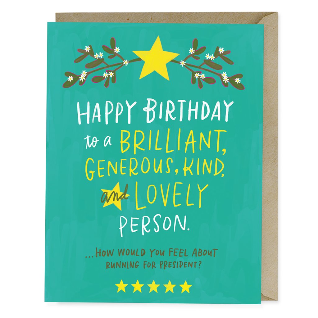 Birthday President Card