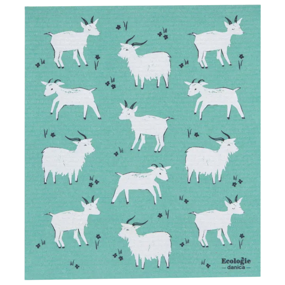 Goats Swedish Dish Towel