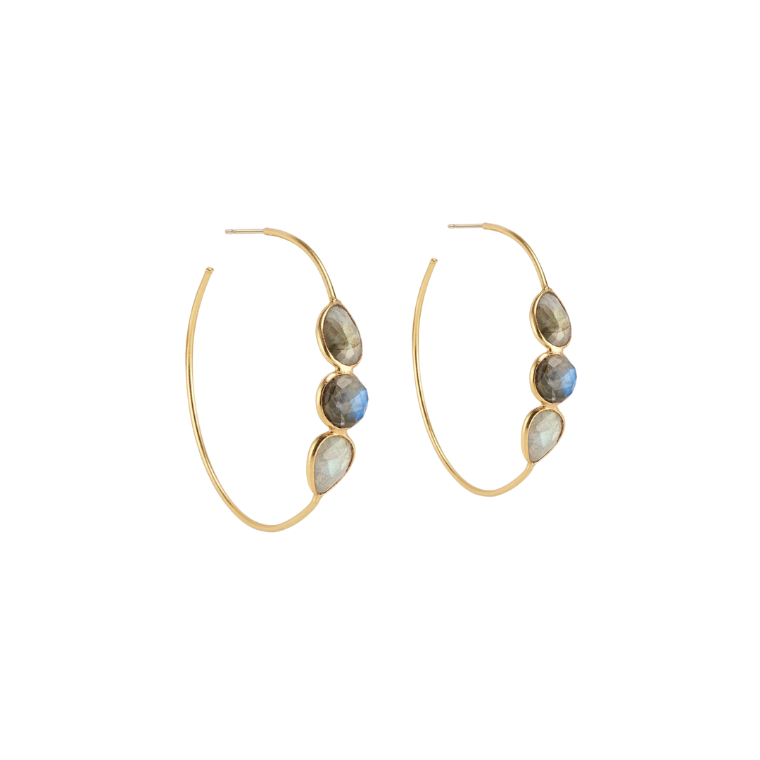 Sierra Gemstone Hoops