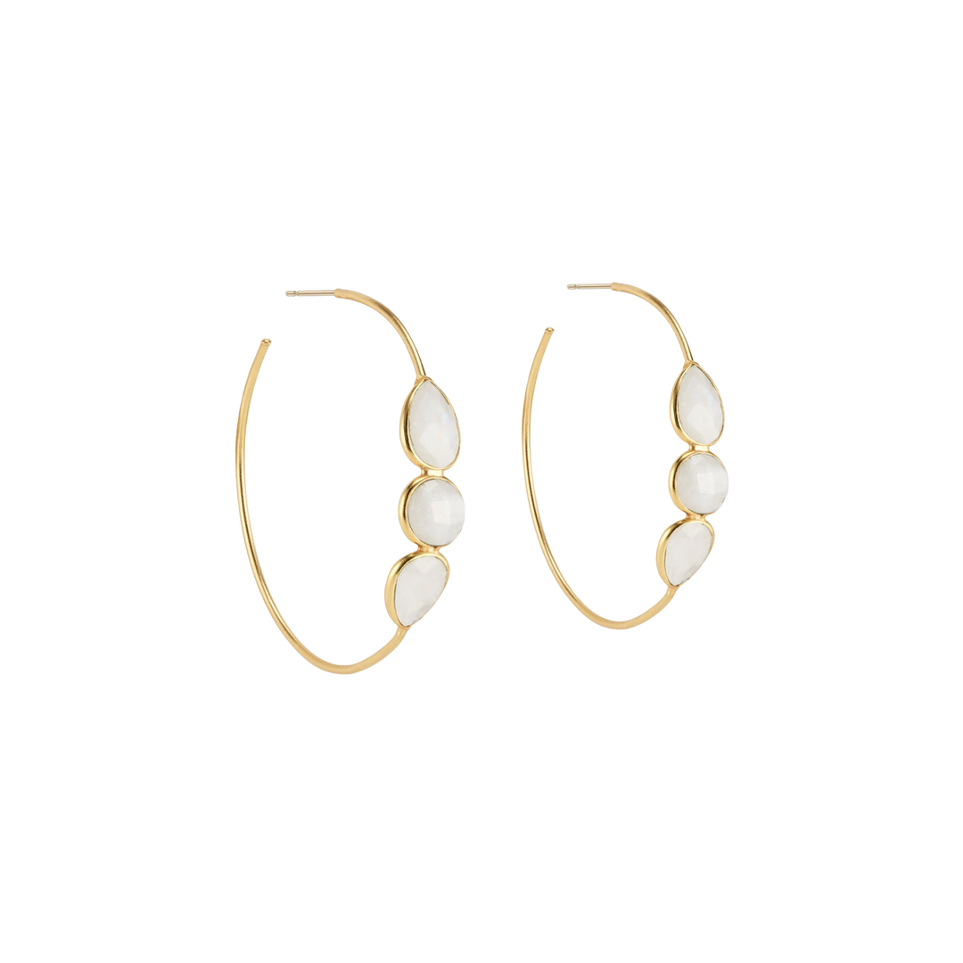 Sierra Gemstone Hoops