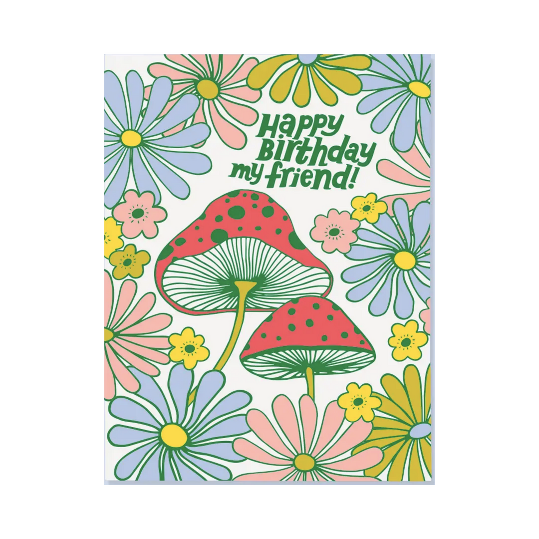 Mushroom Bday Greeting Card