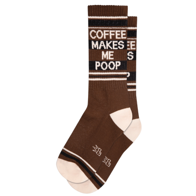 Coffee Makes Me Poop Ribbed Gym Socks