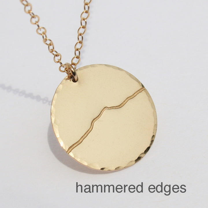 Camel's Hump Large Round Disc Necklace