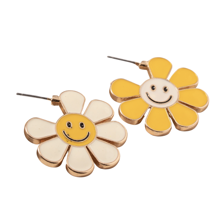 Smile Flower Dangle Earrings