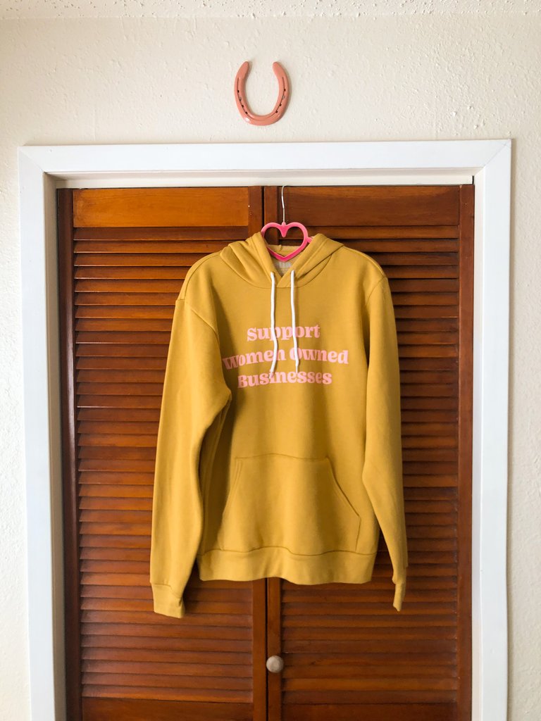 Support Women Owned Businesses Hoodie - Yellow