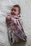 Baby Receiving Blanket - Blush Ice Dye