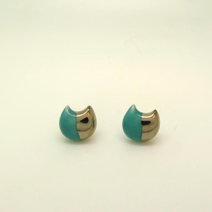 Silver Dipped Cat Earrings