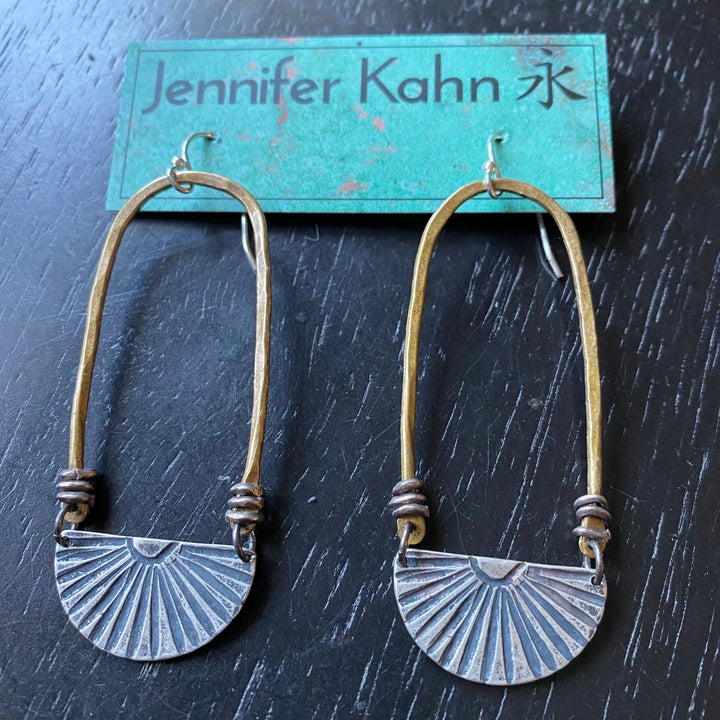 "Serene" Earrings with Sunbursts