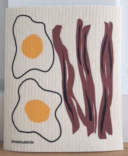 Bacon and Eggs Swedish Dishcloth