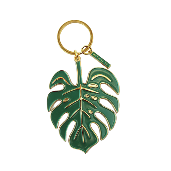 Monstera Keychain
