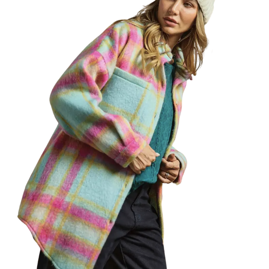 Plaid Button Down Jacket