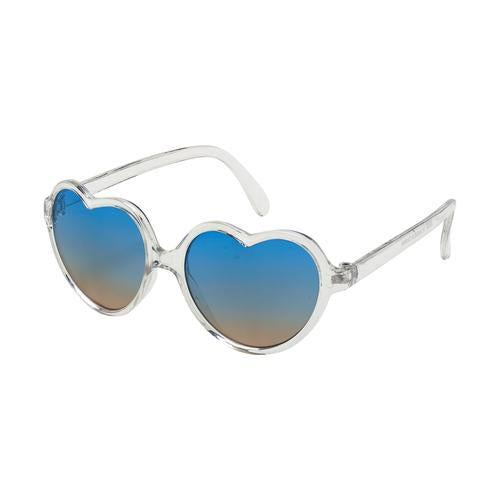 Kid's Heart Shaped Sunglasses - Clear Rim
