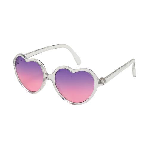 Kid's Heart Shaped Sunglasses - Clear Rim