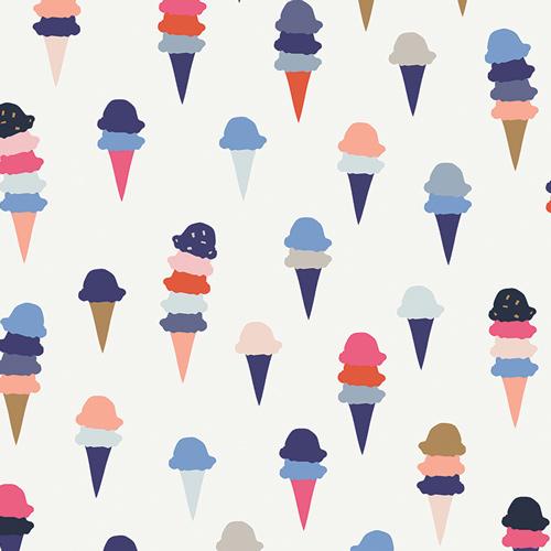 Organic Cotton Infinity Scarf - Ice Cream Cones