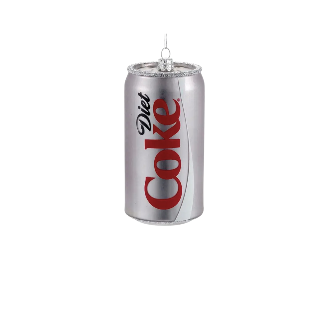 Glass Diet Coke Can Ornament