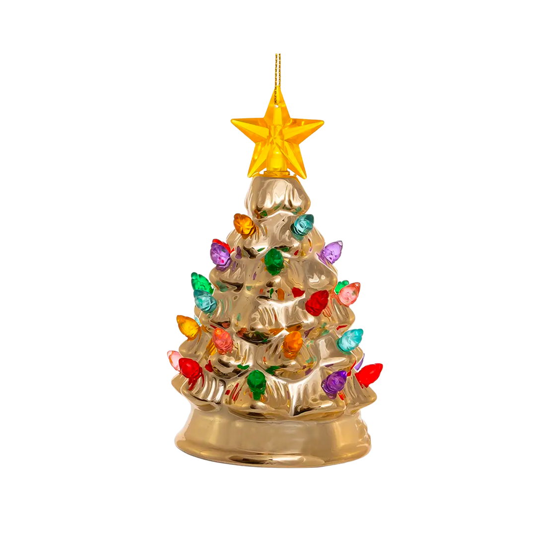 Led Gold Christmas Tree Ornament