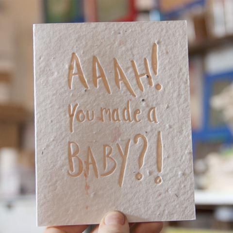 Aaah! Baby?! Plantable Greeting Card