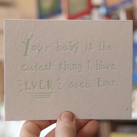 Cutest Baby Plantable Card