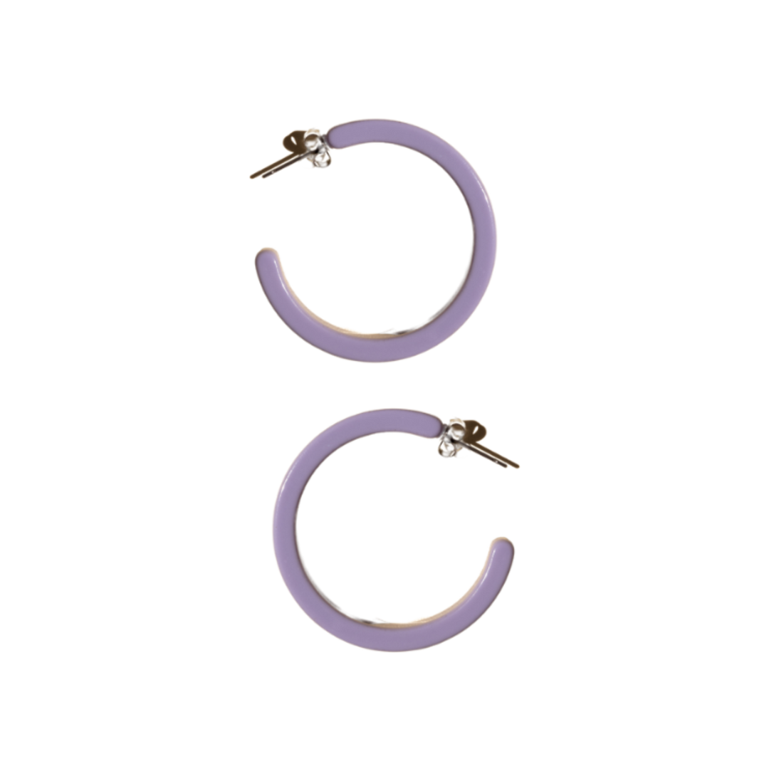 Nora Hoop Earrings in Periwinkle