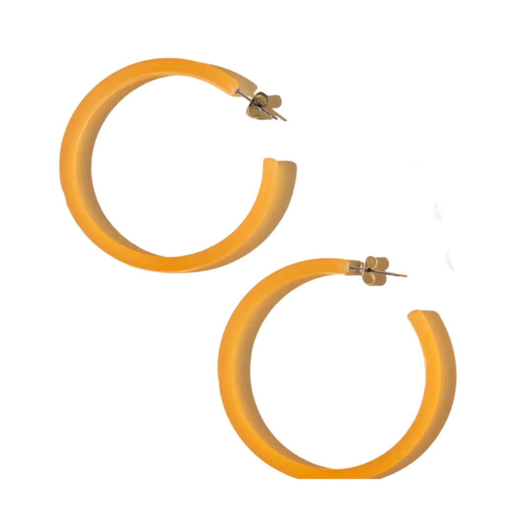 Zuri Hoop Earrings in Peach