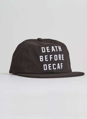 Death Before Decaf Strapback hat
