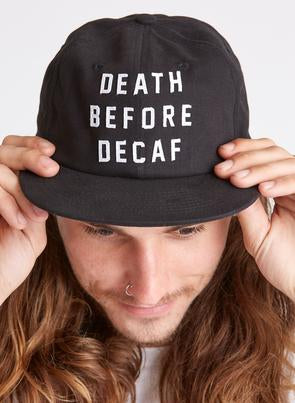 Death Before Decaf Strapback hat