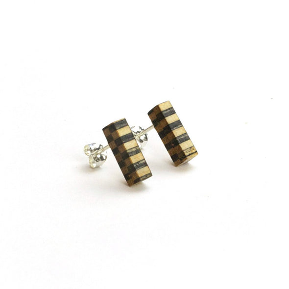 Polare Stud Earrings, B&W