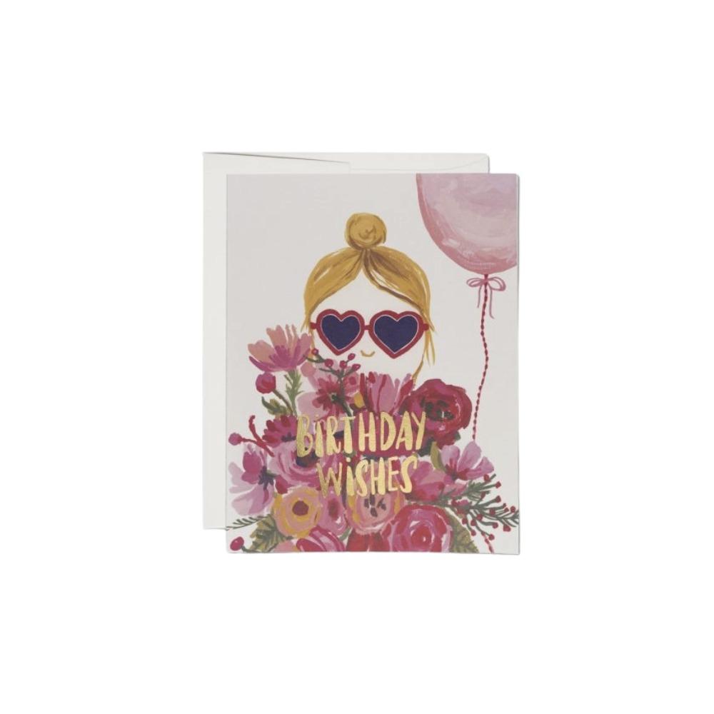 Heart Shaped Glasses Birthday Card