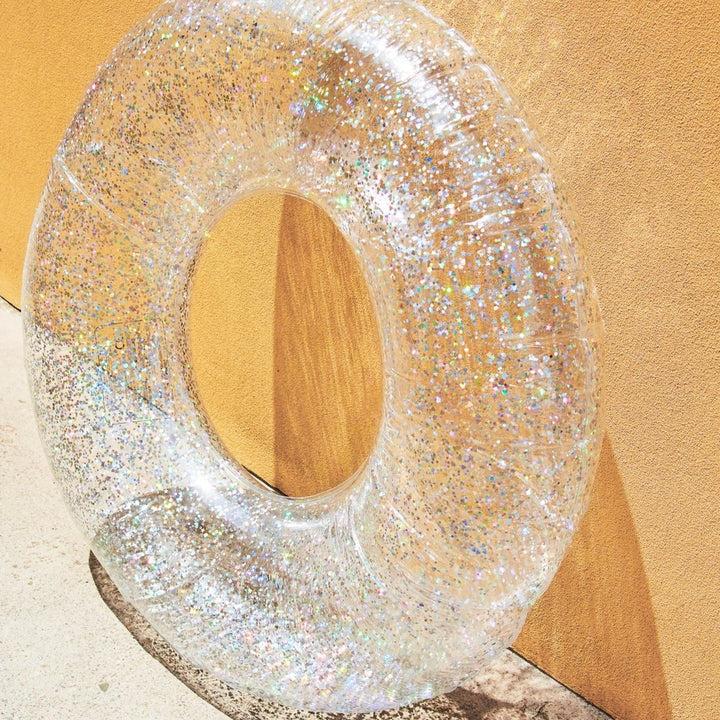Clear Glitter Pool Ring