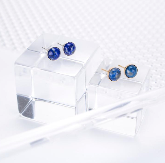 Lapis Lazuli Stone Earrings | Sterling Silver