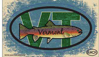 VT Fish Postcard And Sticker