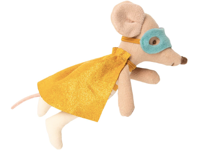 Superhero Little Mouse in Suitcase
