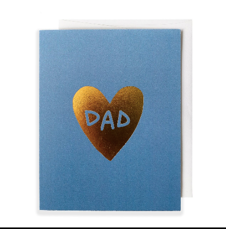Dad Gold Heart Greeting Card