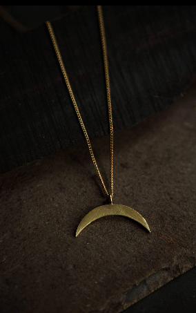East To West Crescent Necklace
