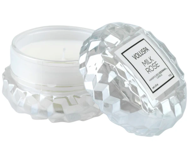 Milk Rose Macaron Candle