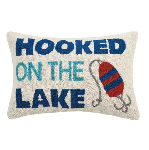 Hooked on the Lake Hook Pillow