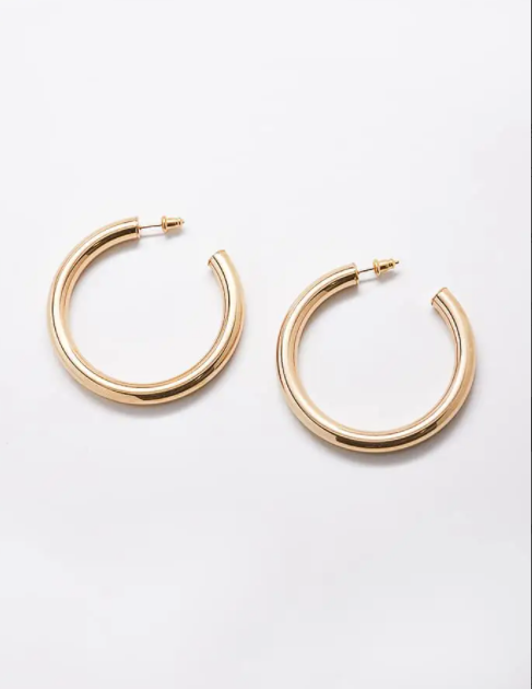 Medium Gold Hoop Earrings