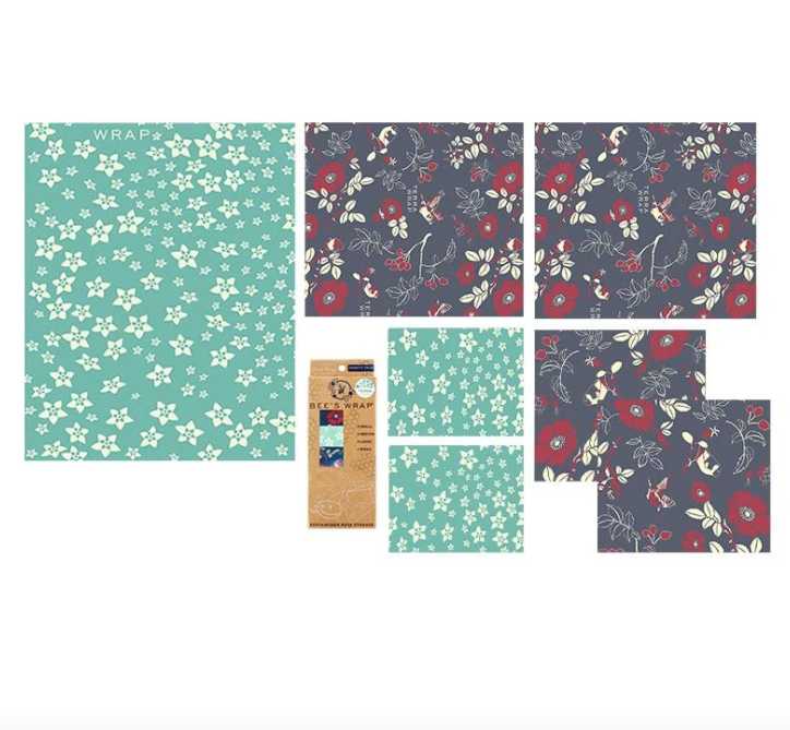 Variety Pack Bee's Wrap - Botanical Blue and Terra Floral