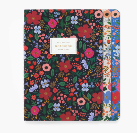 Wild Rose Stitched Notebook Set