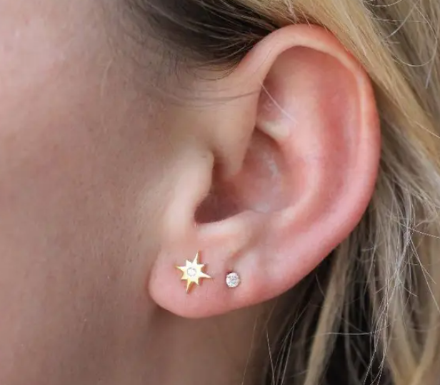 Mini Crystal Star Studs