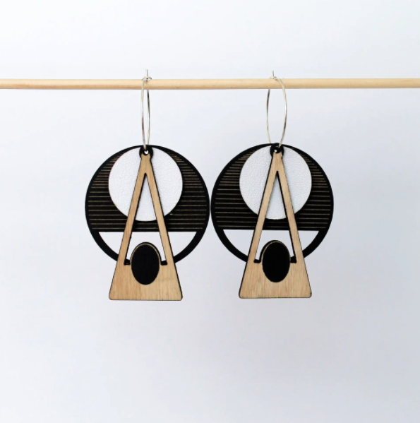 Deco Earrings in Black