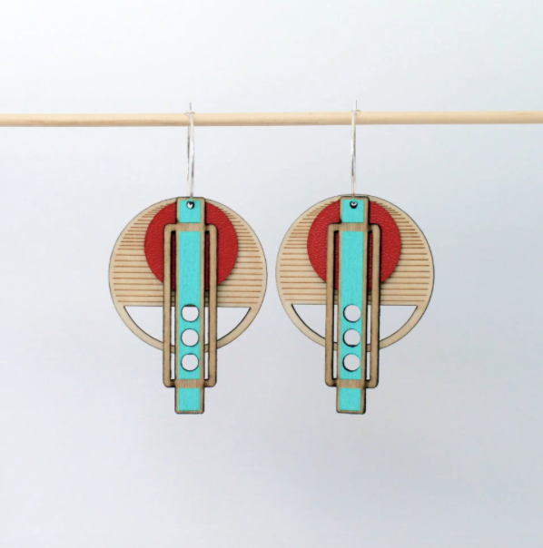 Wright Earrings in Red