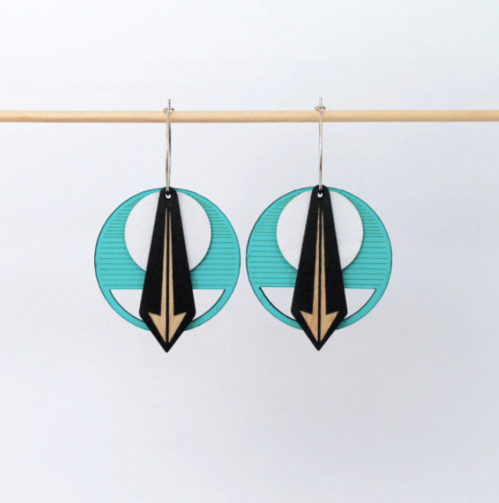 Arrow Earrings in Turquoise